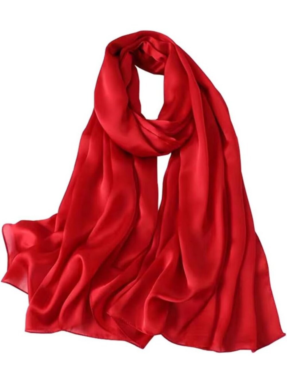 Luxurious 100% Silk Long Scarf for Women - Large Oblong Shawl with Gift